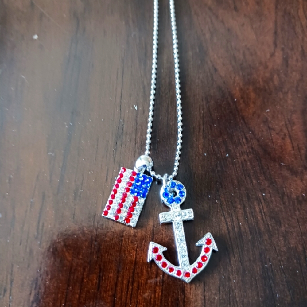 Anchor and Flag Necklace